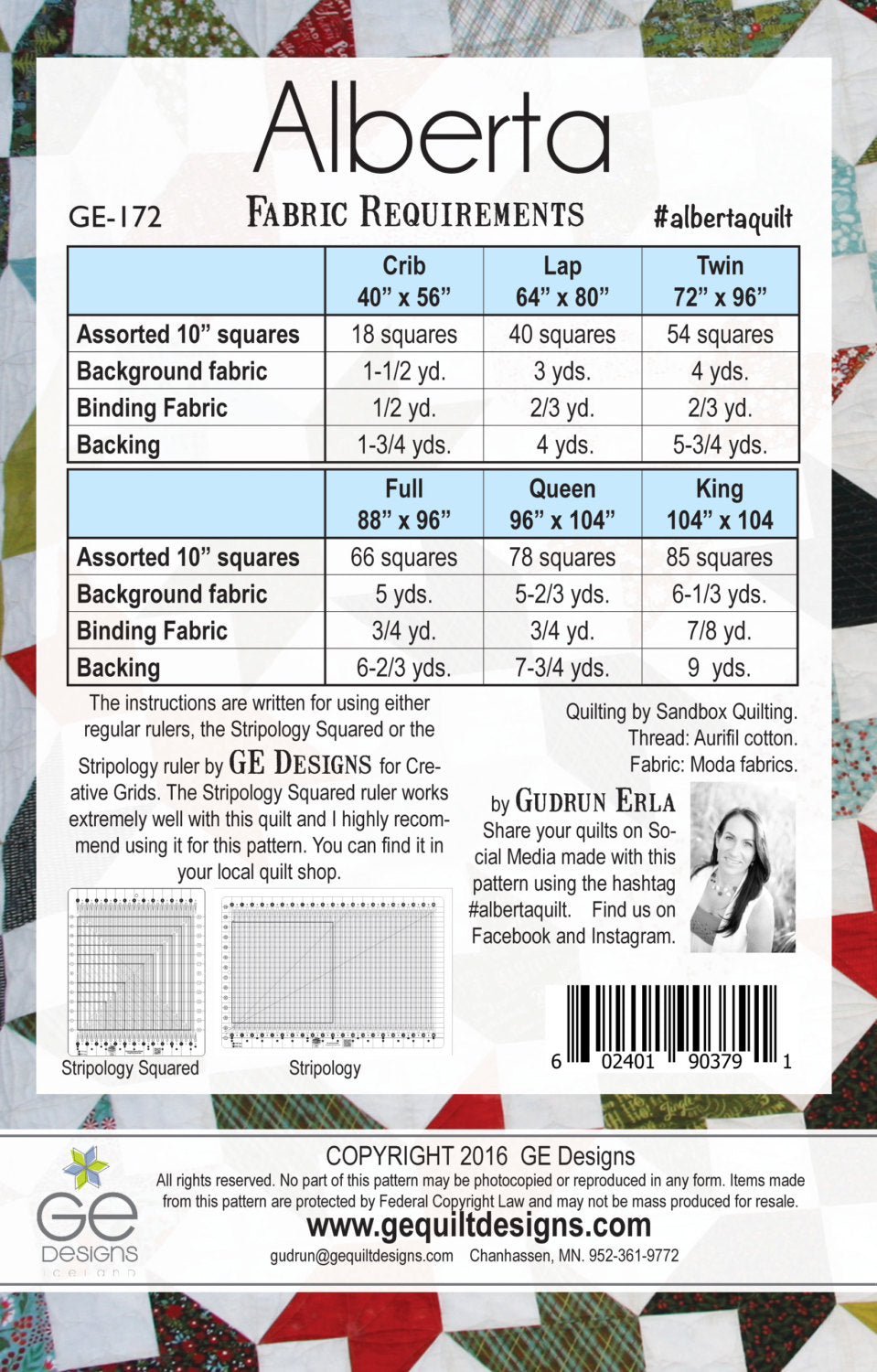Alberta 10" Square Pattern 172