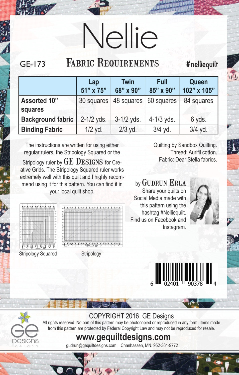 Nellie 10" Square Pattern 173