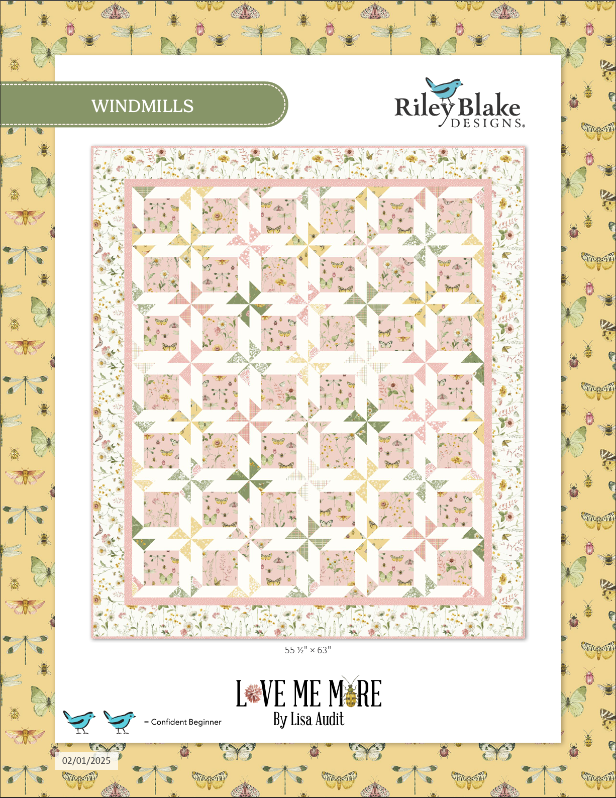 Windmills Love Me More Quilt Kit