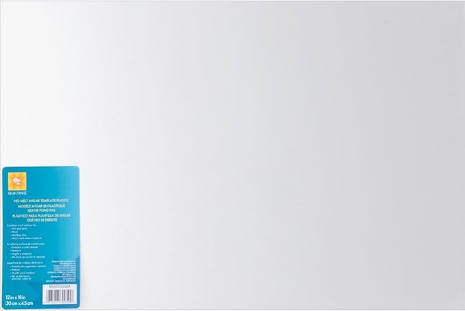 EZ International Quilting by Wrights Blank Plastic Template Sheets, 12in x 18in