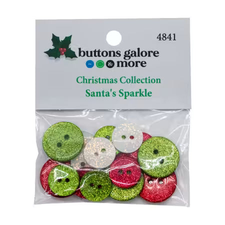 Santa's Sparkle Buttons