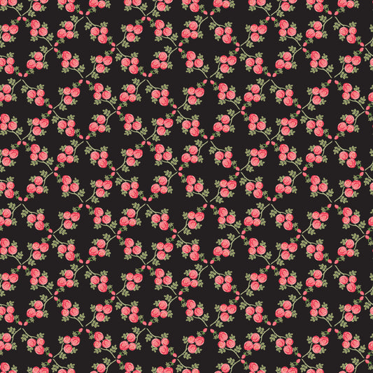 Front Porch Trellis Black - Fat Quarter