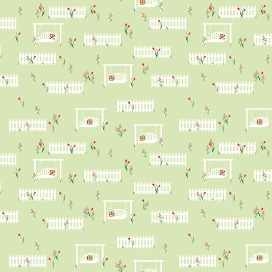 Front Porch Porch Swings Green - Fat Quarter