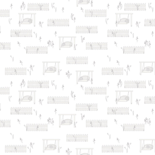 Front Porch Porch Swings White- Fat Quarter