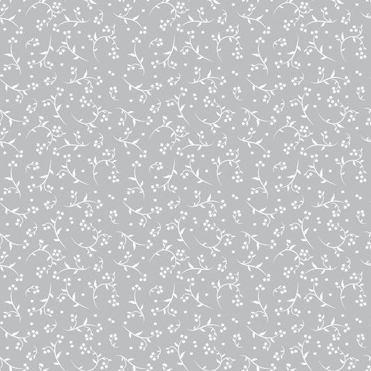 Front Porch Stems Gray - Fat Quarter