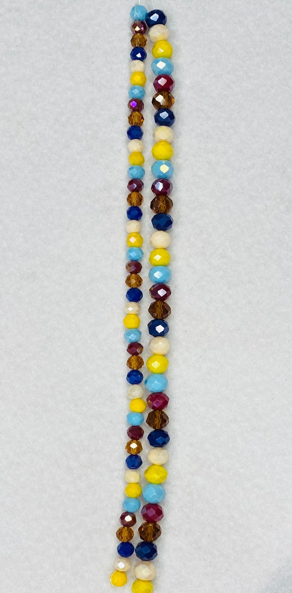 Gemcut Rondelle Glass Beads