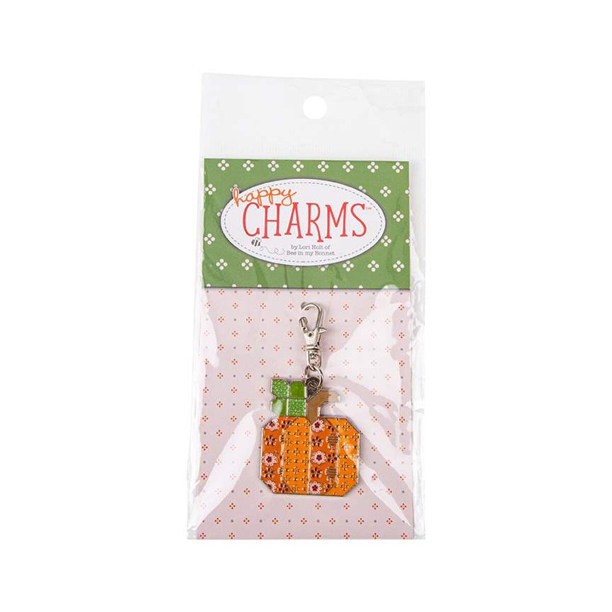 Lori Holt Bee Dots Enamel Happy Charm™ Pumpkin