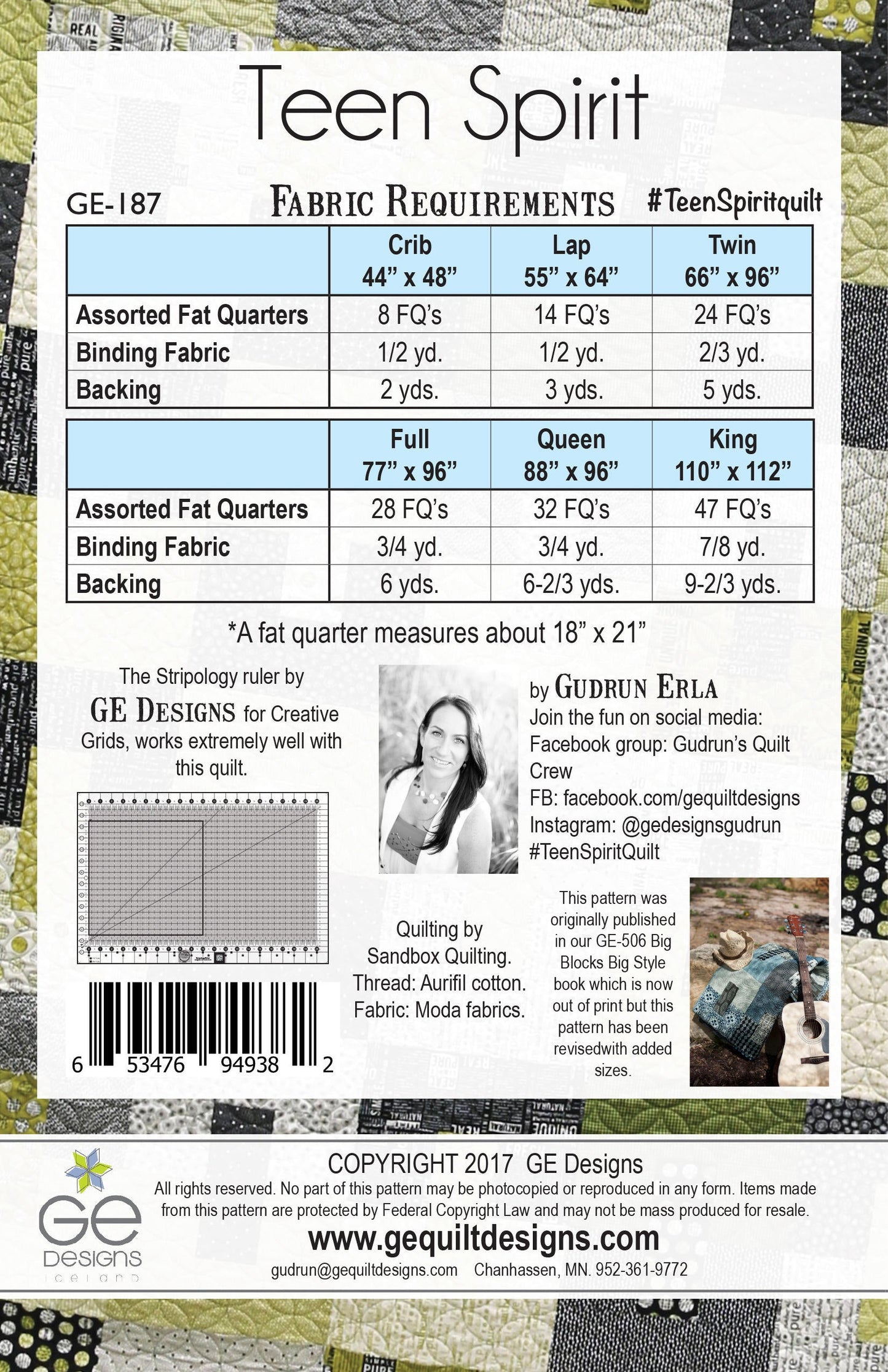 Teen Spirit Pattern 187